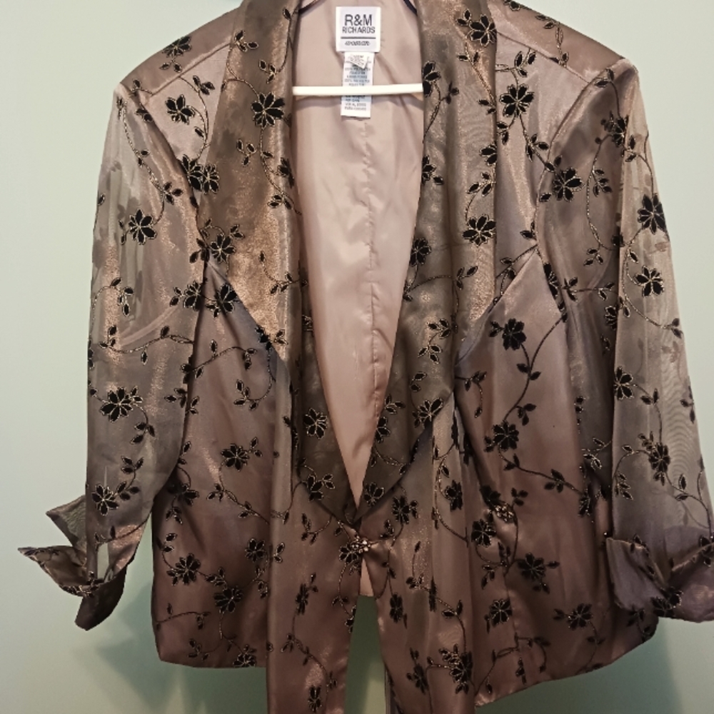 R&M Richard's Gold Evening Jacket  size 24w